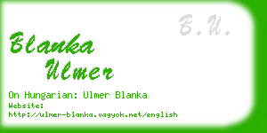 blanka ulmer business card